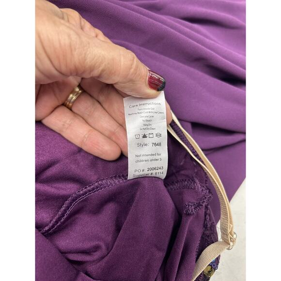 Weissman Dance Costume Adult Small Purple Plum Bling Asymmetrical Style 7648‎ - Picture 12 of 13